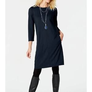 J. Jill Ponte Dress Large Blue